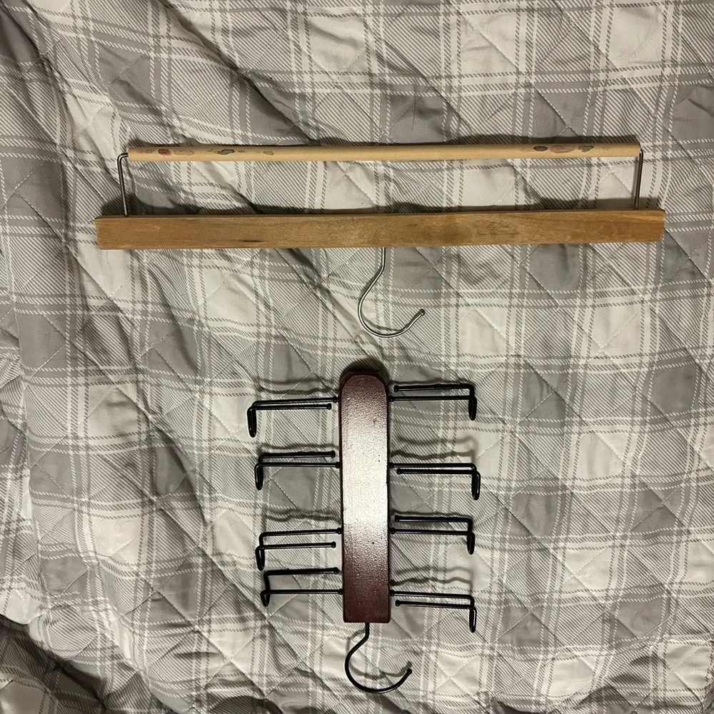 Tie Scarf Hangers Wooden set of two